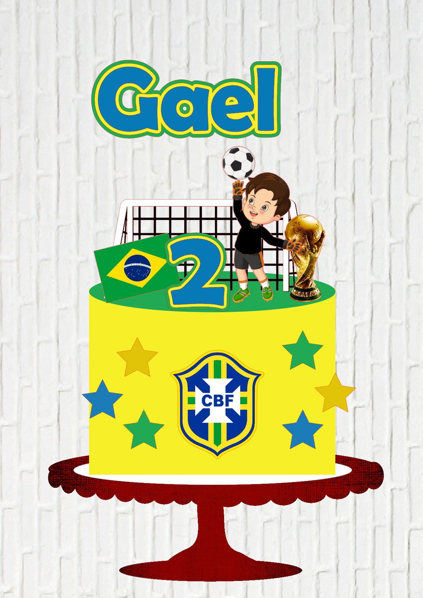 Arquivo de Corte Topo de Bolo Copa Futebol Goleiro