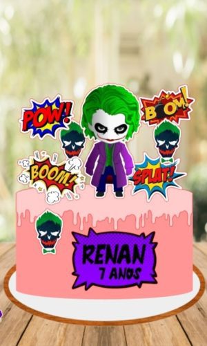 Arquivo de Corte Topo de Bolo Coringa - Studio e PDF