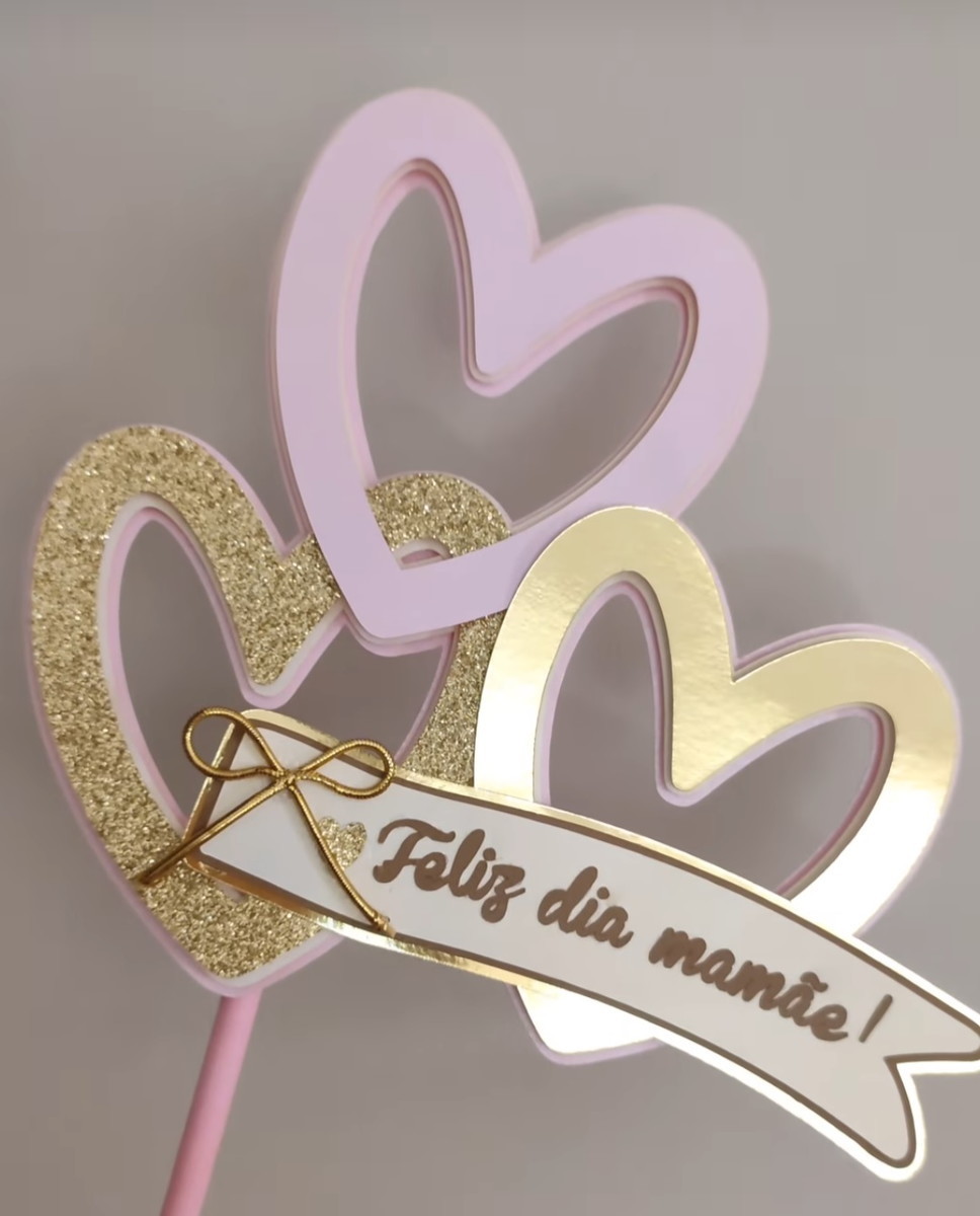 Arquivo de Corte Topo de Bolo Dia das Mães #1140#
