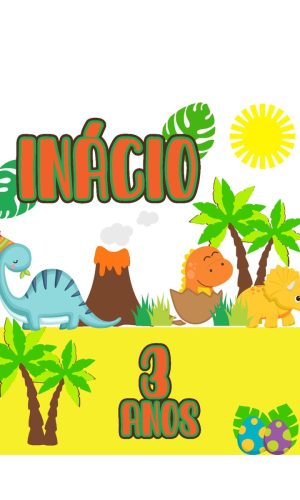 Arquivo de corte Topo de bolo Dino Baby 01
