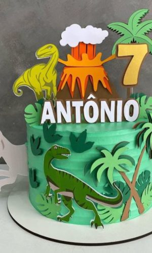 Arquivo De Corte Topo De Bolo Dino Em Camadas 1419
