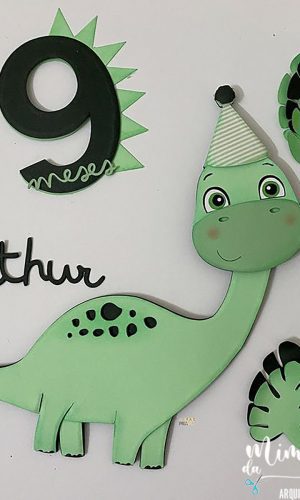 Arquivo de Corte: Topo de Bolo Dinossauro Cute 024