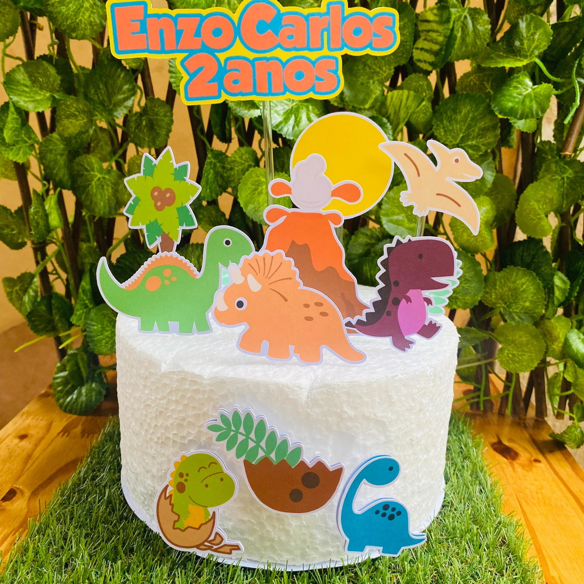 Arquivo de corte topo de bolo dinossauro cute 3 Por 9,90 - Imagem 2