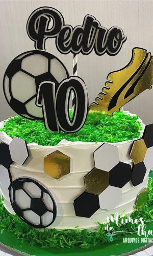 Arquivo de Corte: Topo de Bolo em Camadas Futebol 006