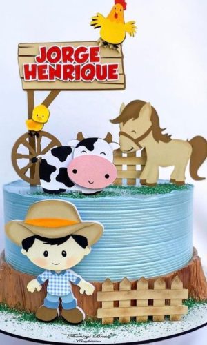 Arquivo de Corte: Topo de Bolo Fazendinha Menino 033
