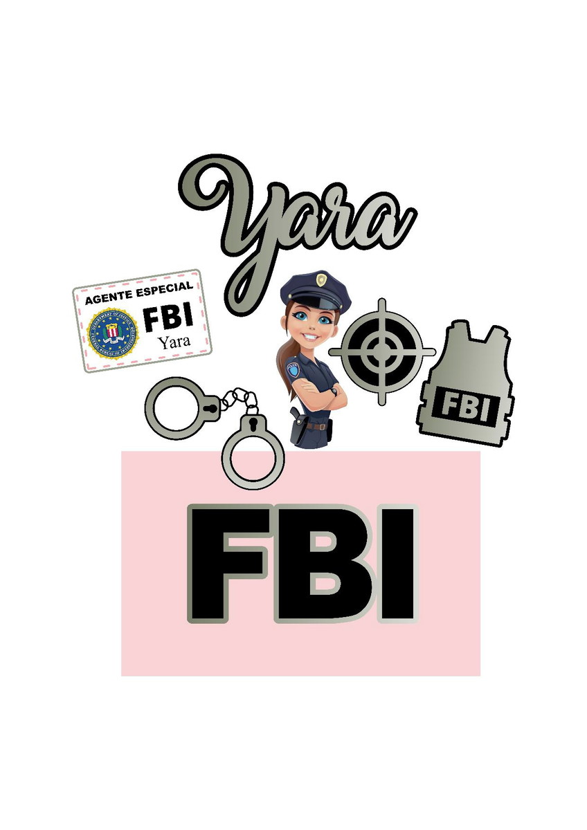 Arquivo de Corte Topo de Bolo Fbi Feminino