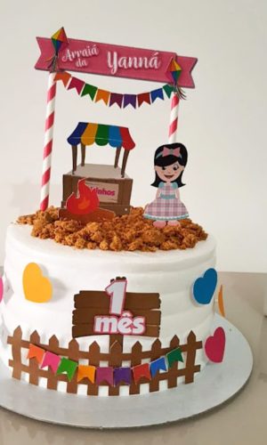 Arquivo de Corte - Topo de bolo Festa Junina Menina