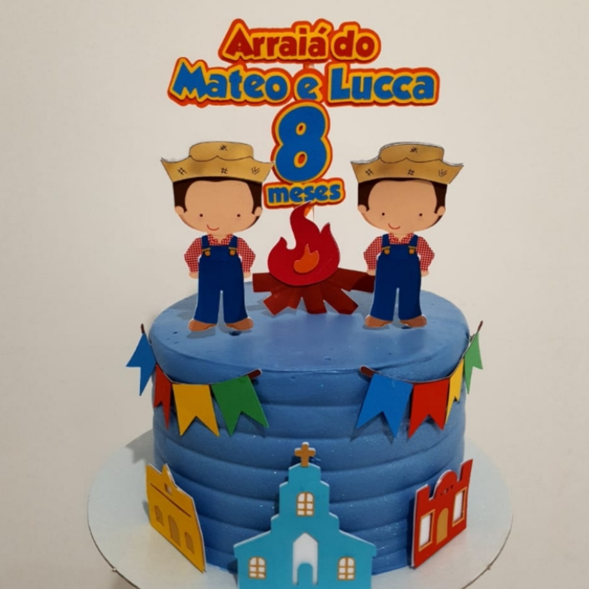 Arquivo de Corte - Topo de bolo Festa Junina Menino