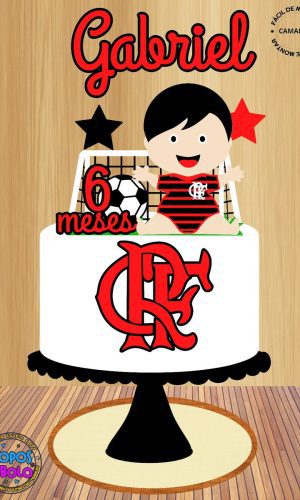 Arquivo de Corte Topo de Bolo Flamengo Baby