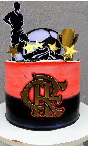 Arquivo de Corte Topo de Bolo Flamengo Jogador Camadas
