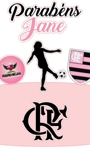 Arquivo de Corte Topo de Bolo Flamengo Rosa