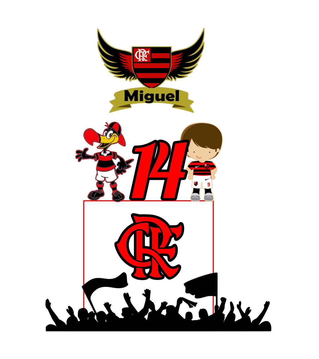 Arquivo de Corte Topo de Bolo Flamengo Studio 004