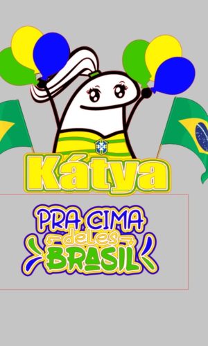 Arquivo de Corte Topo de Bolo Flork Menina Copa Brasil