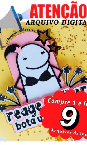 Arquivo de Corte Topo de Bolo -flork Reage Mulher Bb ((png))