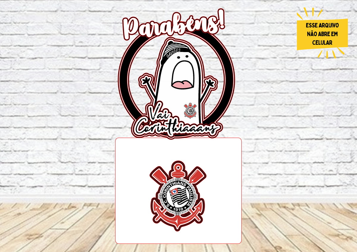 Arquivo de Corte Topo de Bolo Flork Timão Studio