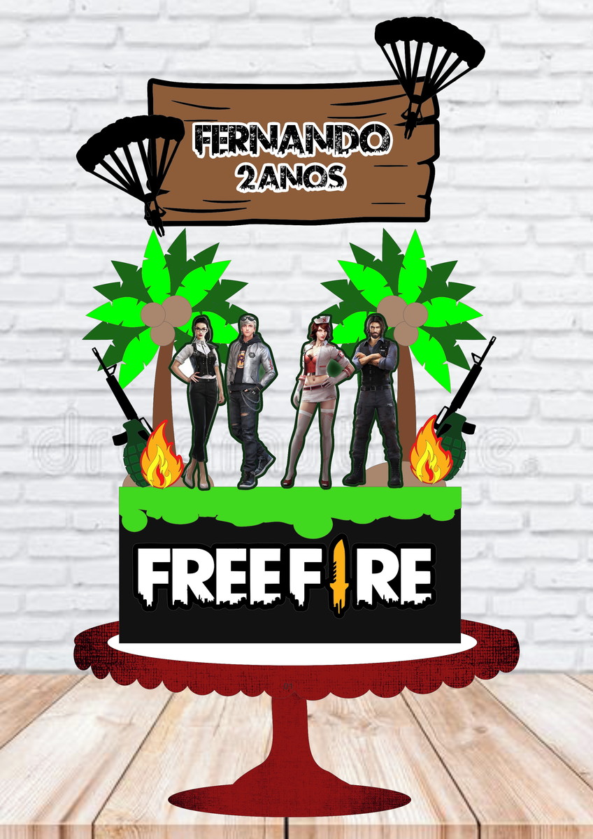 Arquivo de Corte Topo de Bolo Free Fire 376