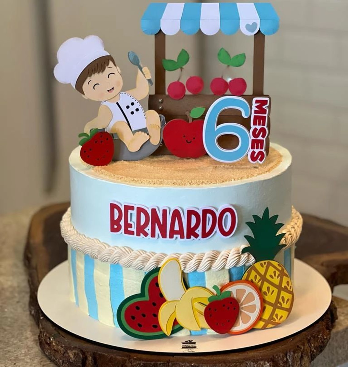 Arquivo de Corte: Topo de Bolo Frutinhas Menino 023
