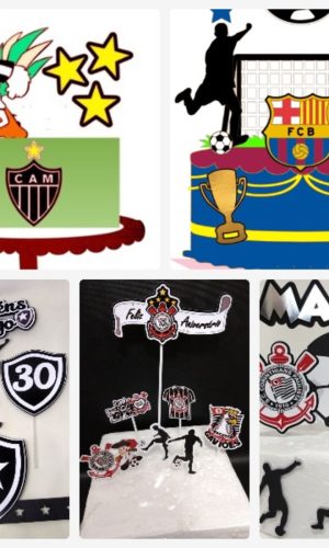 Arquivo de Corte Topo de Bolo Futebol 2 + Brinde