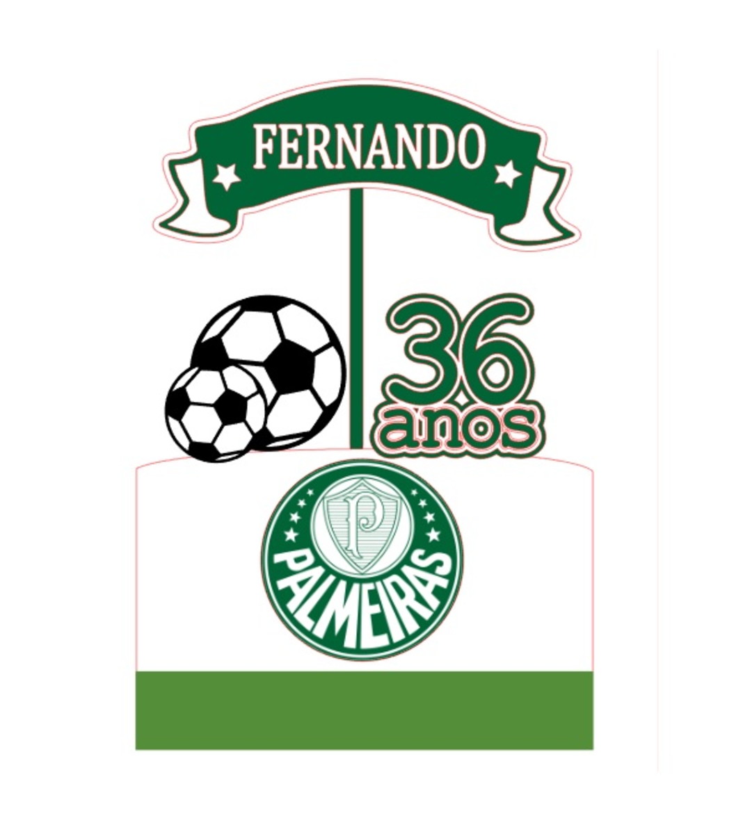 Arquivo de Corte Topo de Bolo Futebol