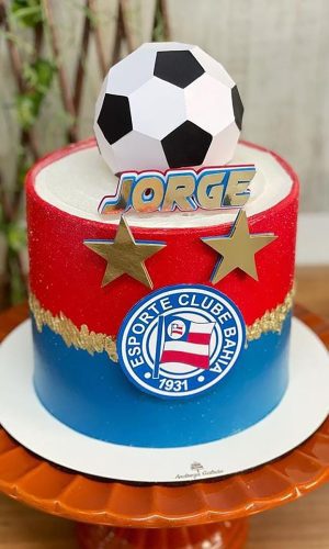 Arquivo de Corte: Topo de Bolo Futebol Bahia + Bola 3d 004