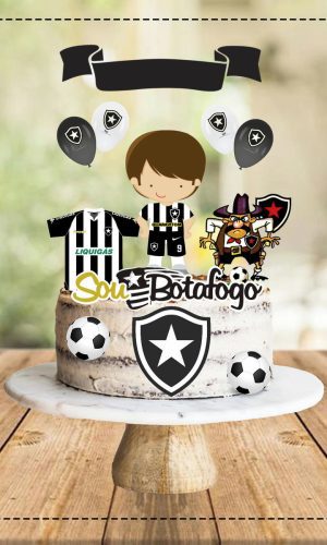 Arquivo de Corte Topo de Bolo Futebol Botafogo 6