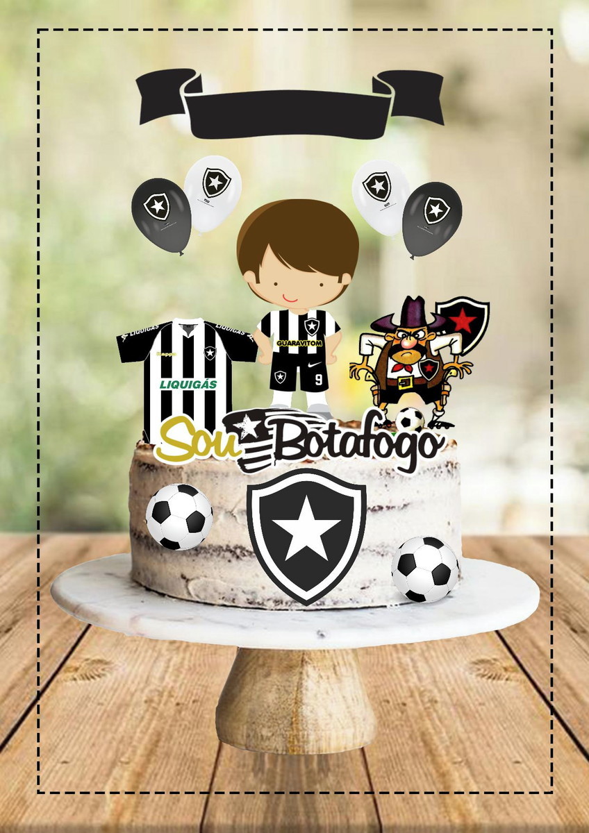 Arquivo de Corte Topo de Bolo Futebol Botafogo 6