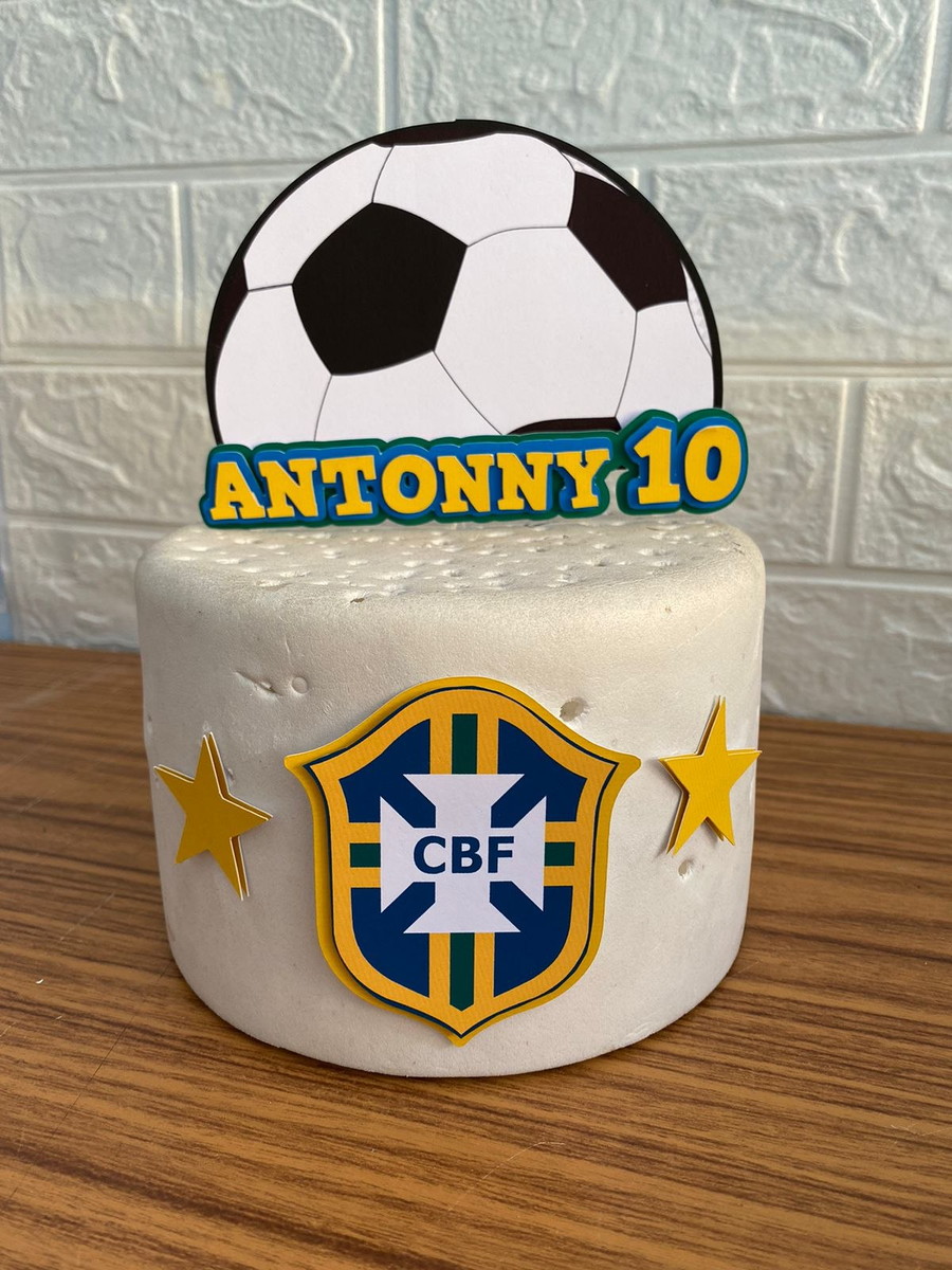 Arquivo de Corte Topo de Bolo Futebol Brasil