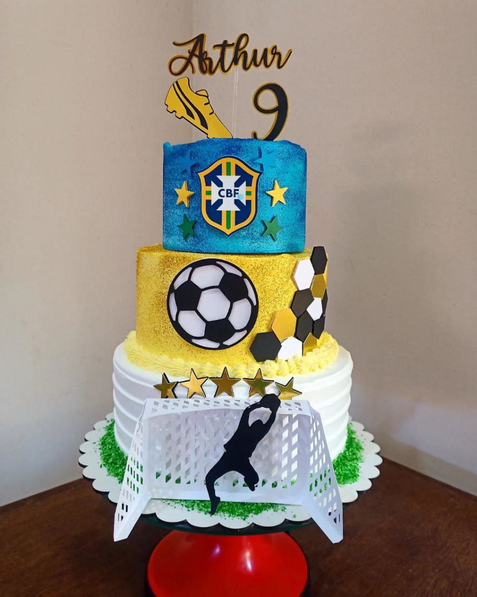 Arquivo de Corte Topo de Bolo Futebol Brasil