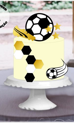 Arquivo De Corte Topo De Bolo Futebol Em Camadas