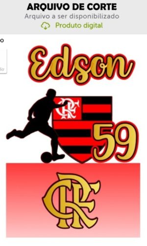 Arquivo de Corte Topo de Bolo Futebol - Flamengo