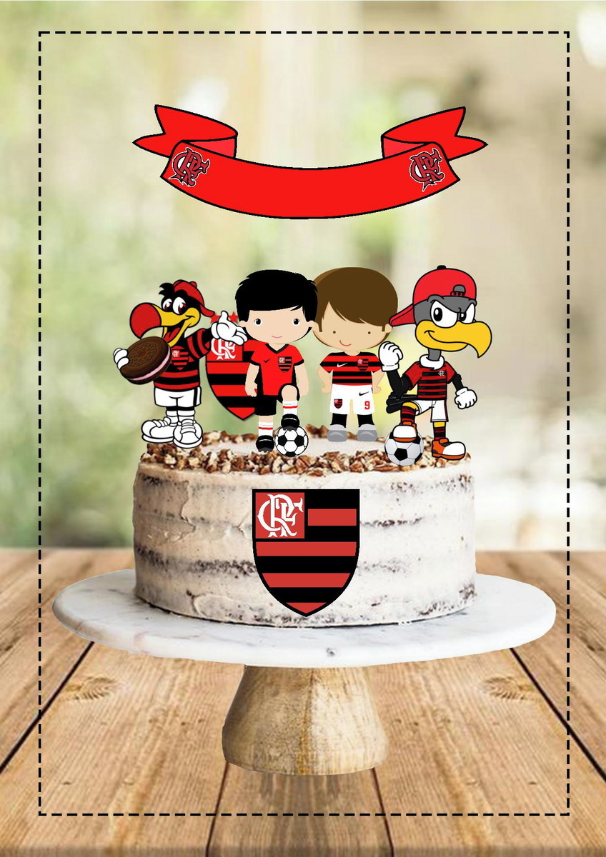 Arquivo de Corte Topo de Bolo Futebol Flamengo 5