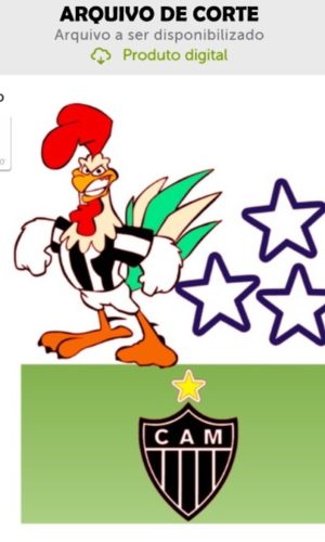 Arquivo de Corte Topo de Bolo Futebol - Galo Atletico