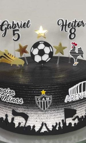 Arquivo de Corte Topo de Bolo Futebol Galo