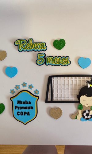 Arquivo de Corte - Topo de Bolo Futebol Menina