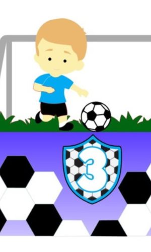 Arquivo de Corte Topo de Bolo Futebol Menino