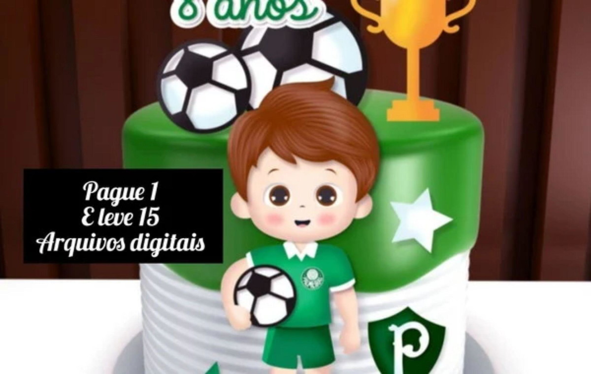 Arquivo de Corte-topo de Bolo Futebol Menino Camadas