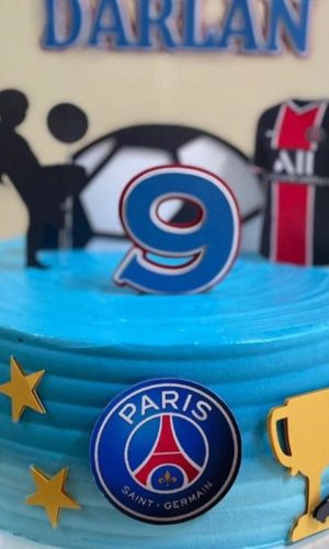 Arquivo de Corte Topo de Bolo Futebol Paris
