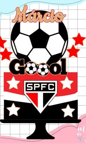 Arquivo de Corte: Topo de Bolo Futebol São Paulo 002