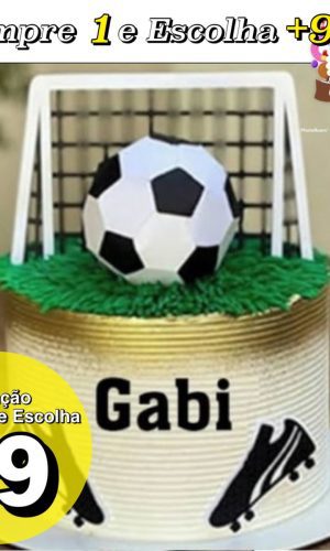 Arquivo de Corte Topo de Bolo Futebol Théo - Studio