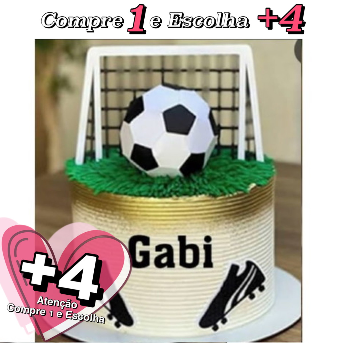 Arquivo de Corte Topo de Bolo Futebol Théo - Studio
