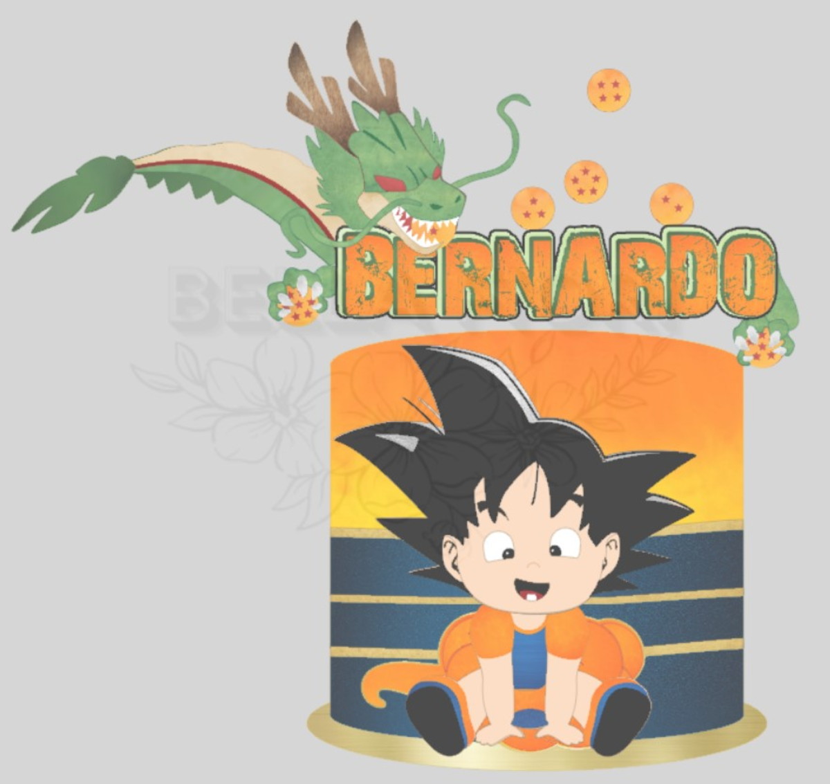Arquivo de Corte Topo de Bolo Goku Baby Cute - Bella Fiori