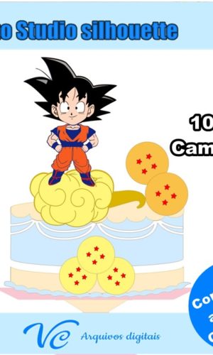 Arquivo De Corte Topo De Bolo Goku Dragon Ball - 434