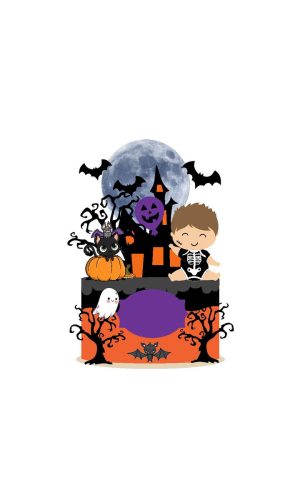 Arquivo de Corte Topo de Bolo Halloween Baby Menino