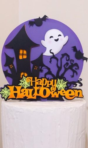 Arquivo de Corte: Topo de Bolo Halloween Cute 038