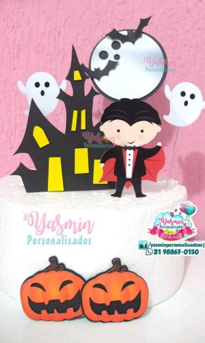 Arquivo de Corte Topo de Bolo Halloween Drácula Cute