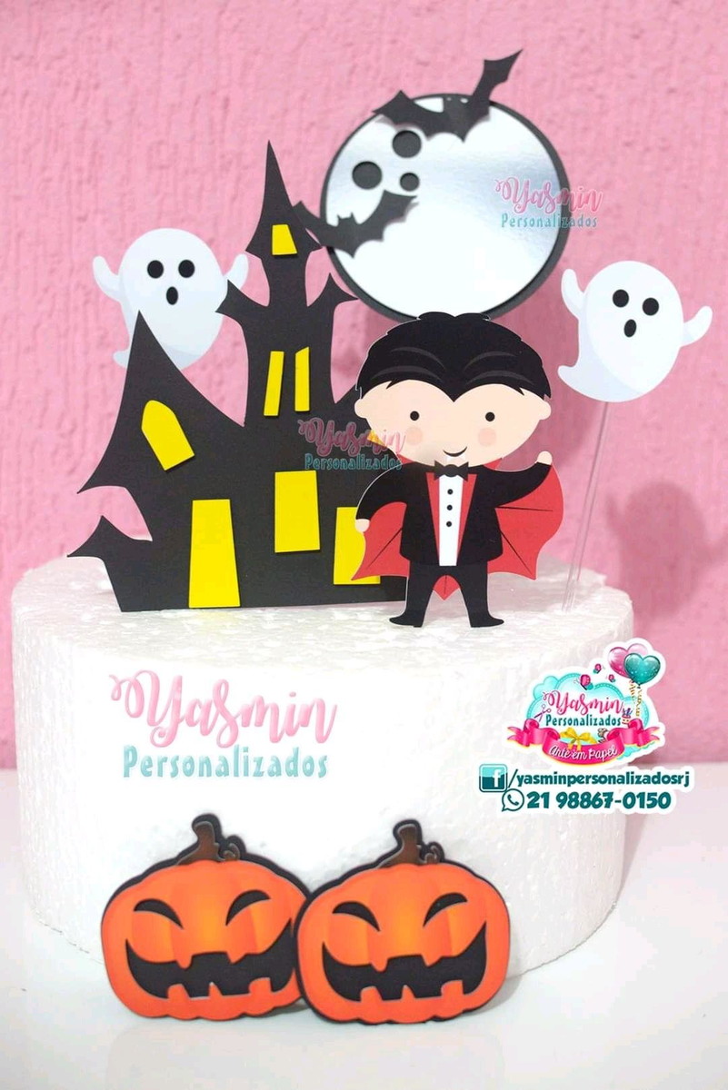 Arquivo de Corte Topo de Bolo Halloween Drácula Cute