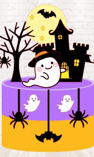 Arquivo de Corte Topo de Bolo Halloween em Camadas 1445