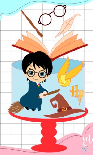 Arquivo de Corte: Topo de Bolo Harry Potter Cute 008