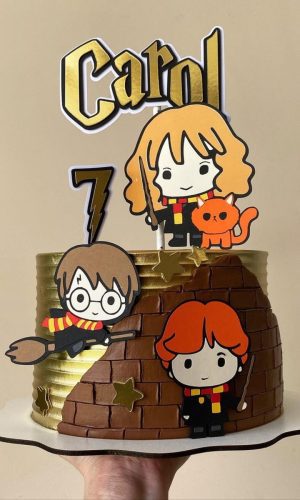 Arquivo de Corte Topo de Bolo Harry Potter em Camadas 291