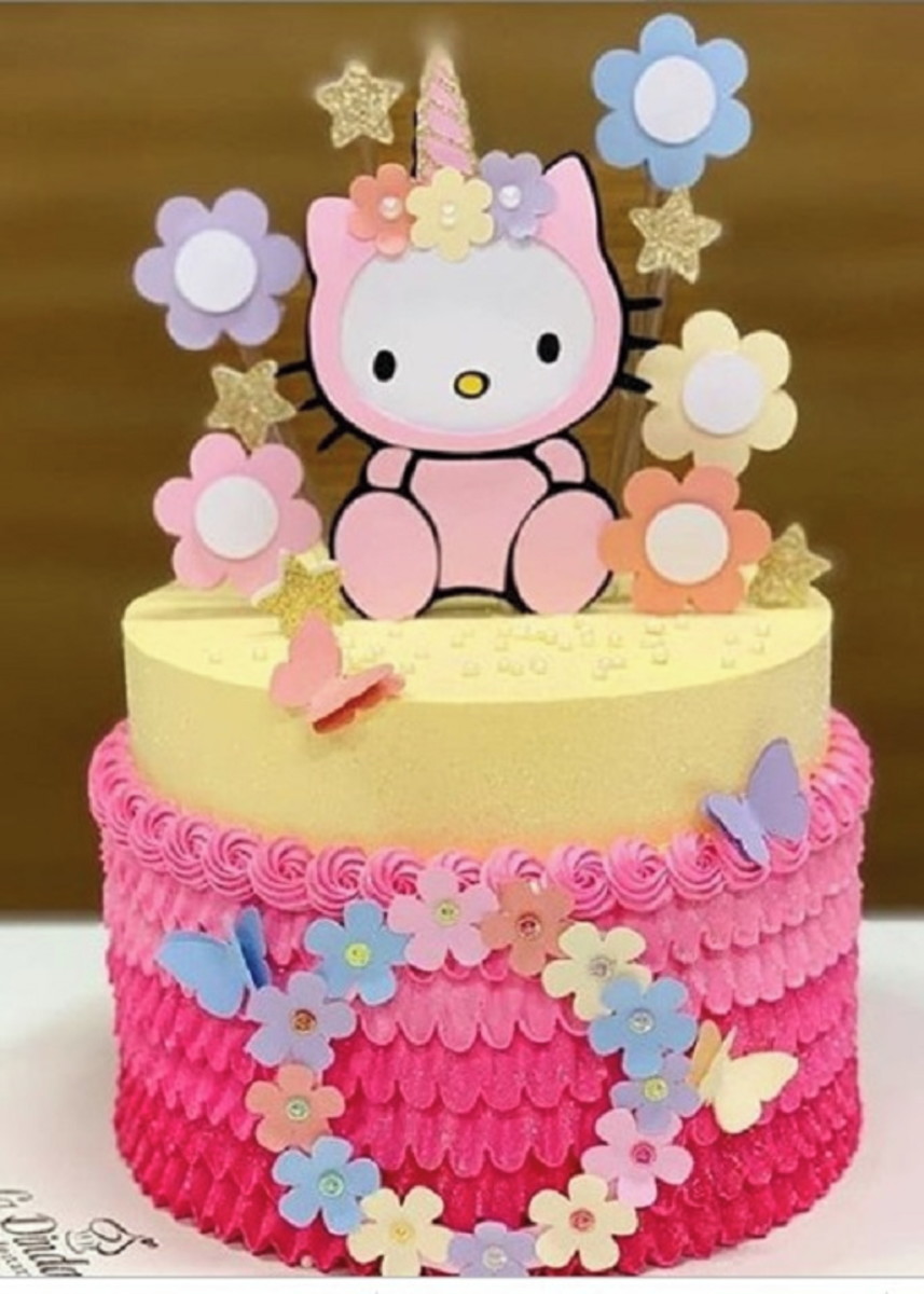 Arquivo de Corte Topo de Bolo Hello Kitty em Camadas 15